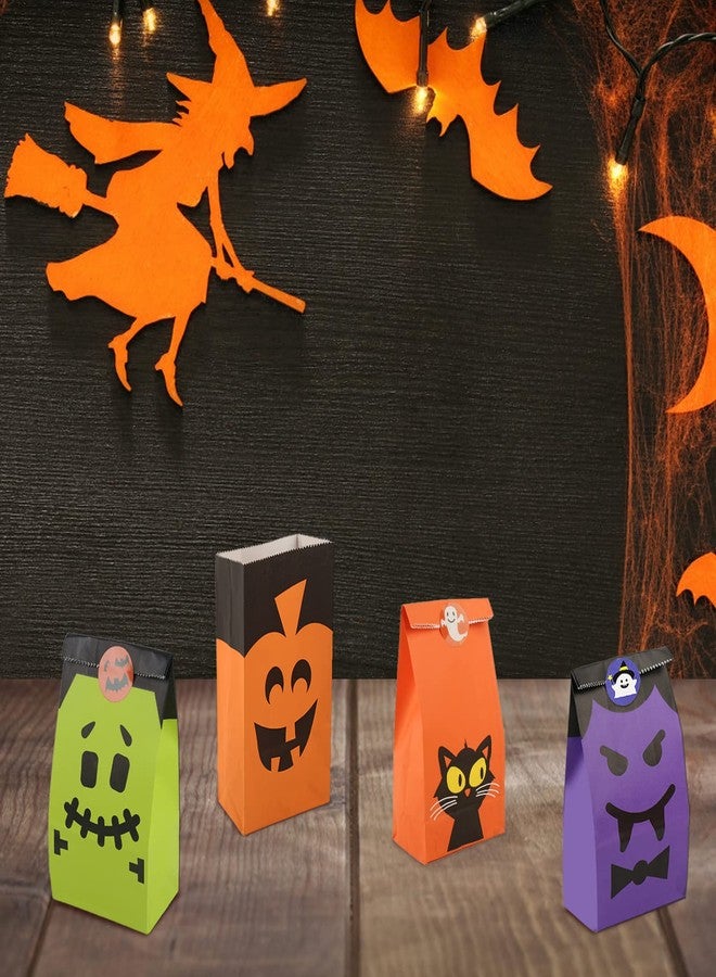 Rulyyo Halloween Trick or Treat Goody Gags Gift Bags, 8 Design, 40 PCS Halloween Treat Bags Party Favor Candy Bags - Image 4