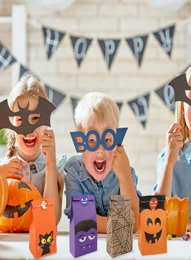 Rulyyo Halloween Trick or Treat Goody Gags Gift Bags, 8 Design, 40 PCS Halloween Treat Bags Party Favor Candy Bags - Image 5