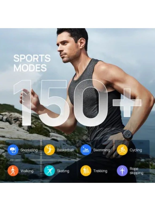 ميبرو ساعة سمارت ميبرو GS Explorer، شاشة AMOLED، مقاس 1.32 بوصة، 460 مللي امبير، اخضر - Image 2