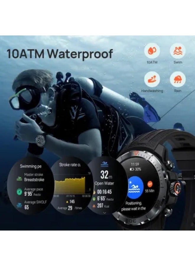 ميبرو ساعة سمارت ميبرو GS Explorer، شاشة AMOLED، مقاس 1.32 بوصة، 460 مللي امبير، اخضر - Image 3