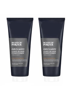 scotch porter Scotch Porter Curls  Waves LeaveIn Hair Conditioner Twin Pack  Moisture Rich Daily Lightweight Hair Moisturizer that Intensely Hydrates Smooths  Defines Curls  Waves  2  71oz 