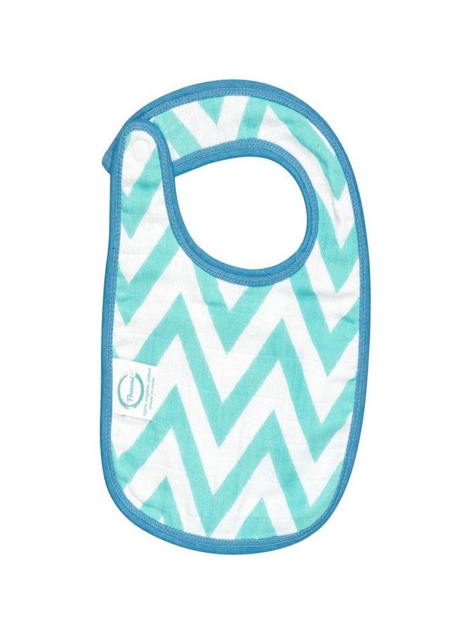 THEONI Organic cotton Muslin Snap Bibs For Newborn Baby (Set of 2) (Wanderlust wonder) - Image 3