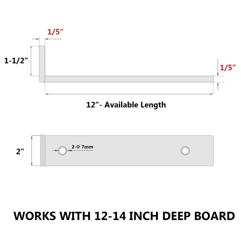 Neodrop 6-Pack 12 Inch Floating Shelf Brackets  Heavy Duty Hidden Shelves Bracket For Small Shelf  Kitchen Shelf  Nursery Shelf  Black Powder Coated Steel - Image 2