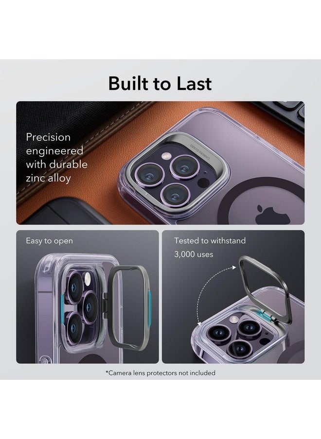 اي اس ار جراب ESR لهاتف iPhone 14 Pro Max، متوافق مع MagSafe، حامل حلقي للكاميرا قابل للتعديل، ظهر مقاوم للخدش، حماية من الدرجة العسكرية، TPU، غطاء خلفي مغناطيسي كلاسيكي مع مسند، أرجواني  - Image 5