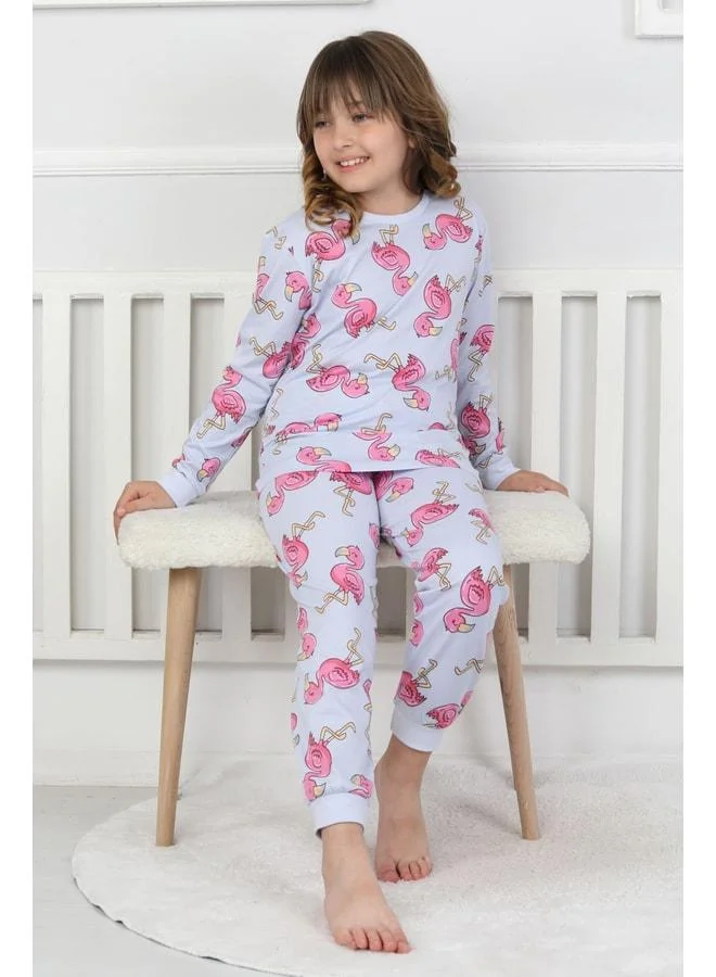 Zuzunga Cute Flamingo Pattern Girl's Pajama Set