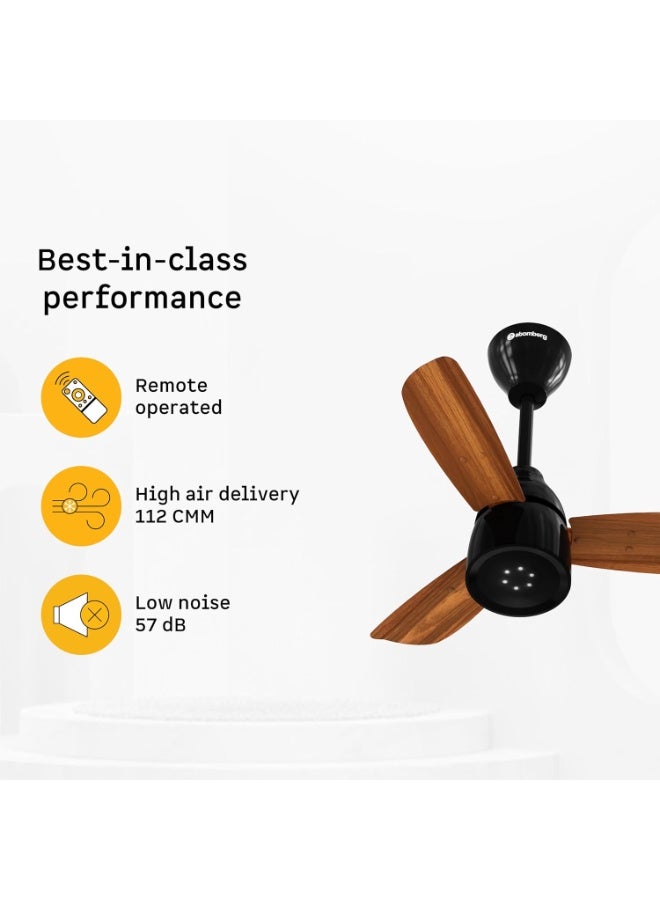 atomberg Renesa Enzel 600mm Newly Launched BLDC Ceiling Fan with Remote | BEE 5 star |High Air Delivery|LED Speed Indicator |Low Noise |Sleek Design | Power Saving | 3 Year Warranty | Honey Maplewood - Image 2