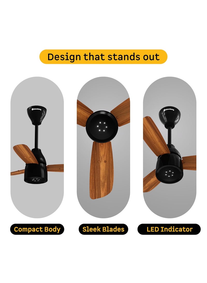 atomberg Renesa Enzel 600mm Newly Launched BLDC Ceiling Fan with Remote | BEE 5 star |High Air Delivery|LED Speed Indicator |Low Noise |Sleek Design | Power Saving | 3 Year Warranty | Honey Maplewood - Image 3