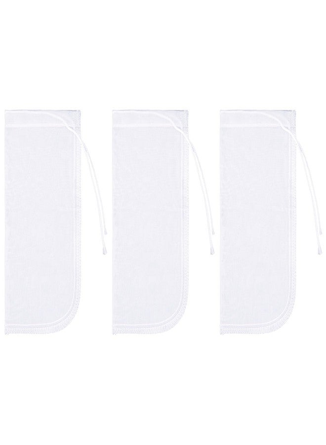 Eldraqth 3 Pack 180 μm Filter Bag, Aquarium Media Bag with Drawstring Reusable Extra Fine Mesh Bags Nylon Aquarium Net Media Bags for Activated Carbon Resins(7.8x3.6in) - Image 1