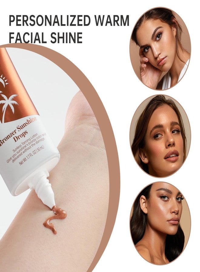 Le Vital Instant Glow Self Tanner Gel, Summer Tan, Water-Resistant Bronzer, Rapid Tanning for Face Leg Body, with Natural Ingredients Moisture Vitamin E, Cruelty-Free with Brush (2 Pack, 1.7 oz Each) - Image 3