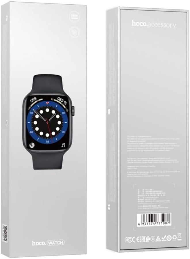 Hoco Y5 Pro Smart Sports Watch, AMOLED Display, Black, Fitness and Health Tracking Smartwatch, Bluetooth Calling - Image 3