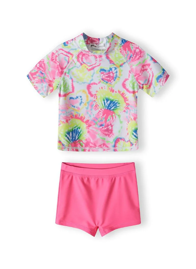 مينوتي Kids Girls Short Sleeve Rash Top And Short Set