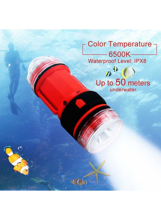 Trafield Powerful Dive Light, Waterproof Flashlights Scuba Diving Flashlight, High Lumens Underwater Lights Led Flashlights. Brightest Submarine Flashlight for Diving and Outdoor Activities.(Orange) - Image 2