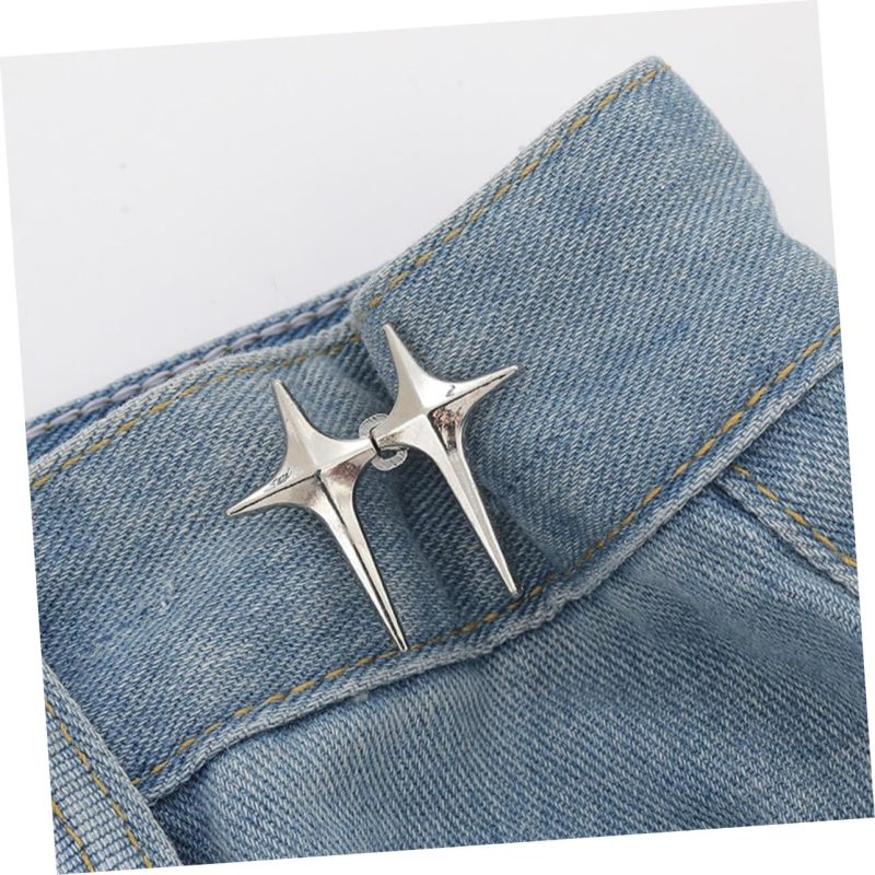 Adjustable Pants Buttons 4-Piece Set Seamless Comfort Waist Clip Extender - Universal 2 Inch Expansion Waistband Extender for Men Women Jeans Dresses Daily Wear Pregnancy Travel - Image 4