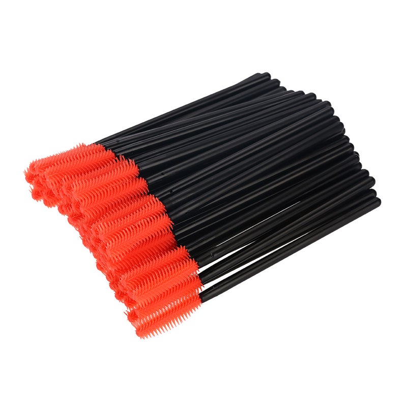 Silicone Eyelash Brush Disposable Eyelashes Comb Mascara Applicator Makeup Half moon - Image 1