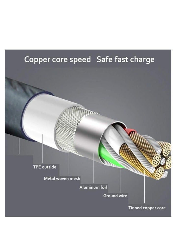 WUW Type-C Fast Charging Cable – 2M PU Leather – High-Speed Sync - Image 3