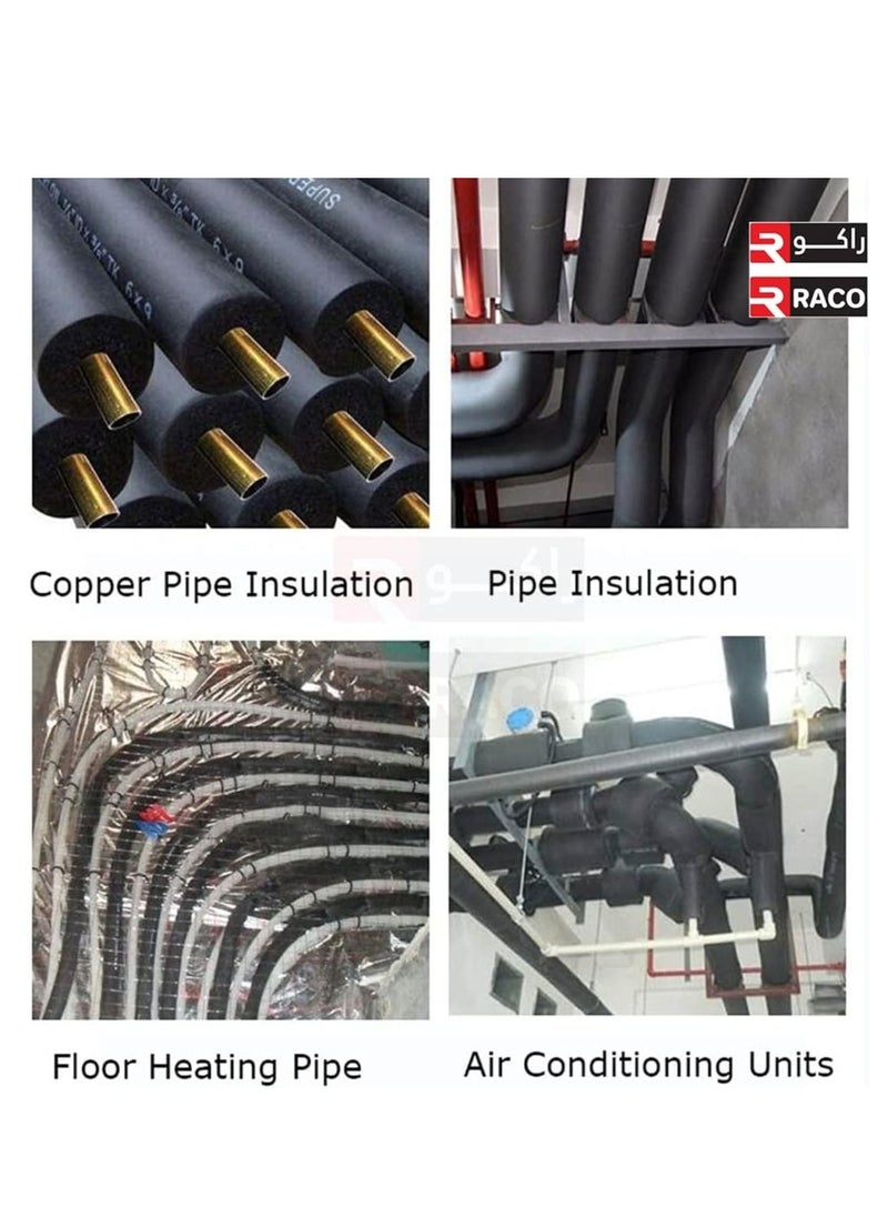 RACO RACO Pipe Insulation Foam Soft Rubber Sheet Roll to Protect Pipes and Heat Preservation Moisture-Proof Waterproof Thermal Insulation SELF ADHESIVE  - Image 4