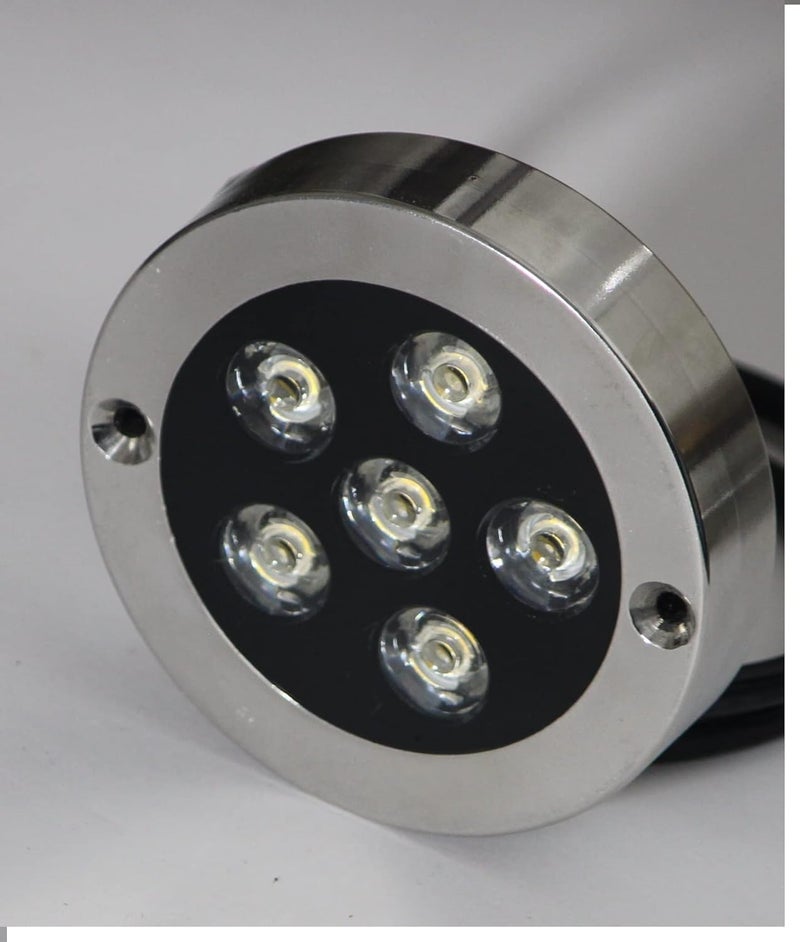 Aqua light 6 ضوء LED تحت الماء من الألمنيوم بلون أزرق أكوا مع SMPS ودرجة مقاومة للماء IP68، ضمان لمدة سنة صنع في الهند. (1 قطعة) - Image 2