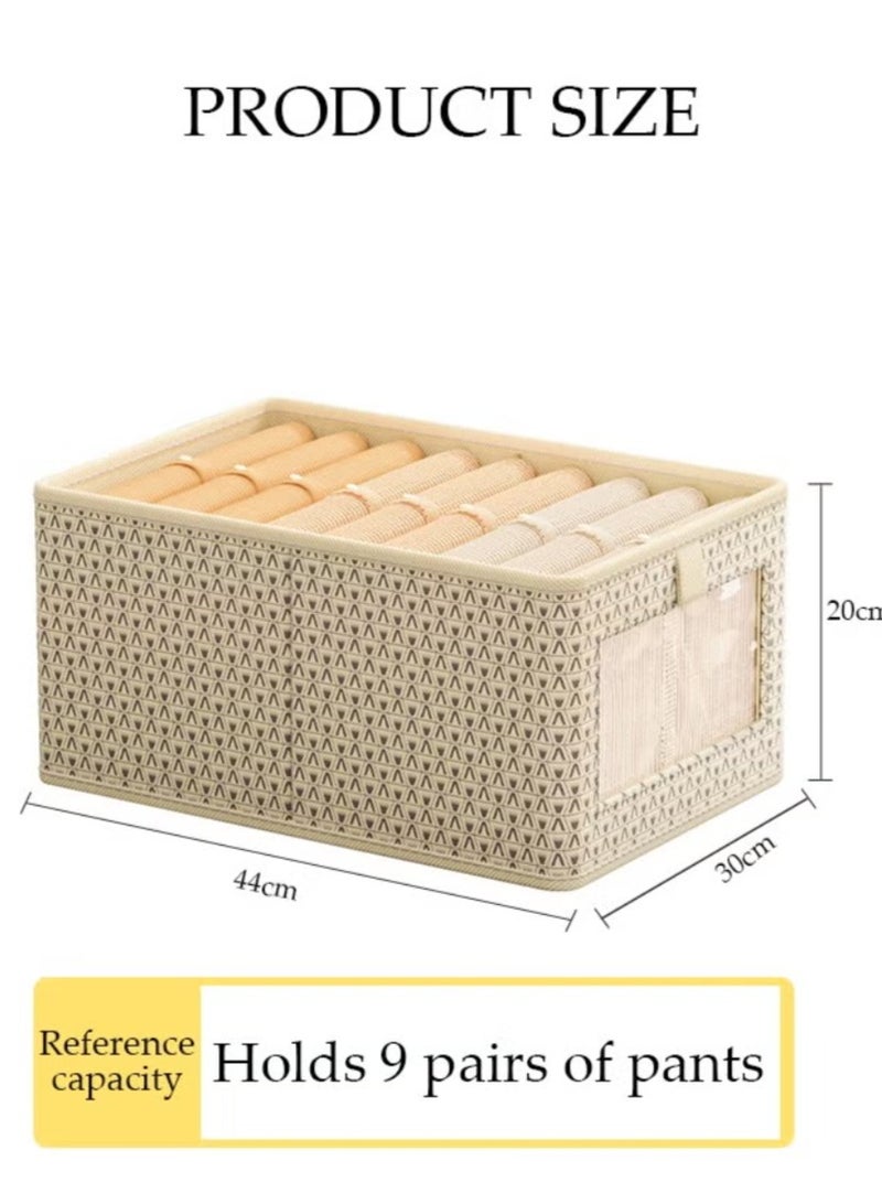 2-Pieces Foldable Closet Storage Organizer Washable Closet Storage Box with Carrying Handles Cube Storage Bin for Clothes Wardrobe Home Bedroom Office - Image 5