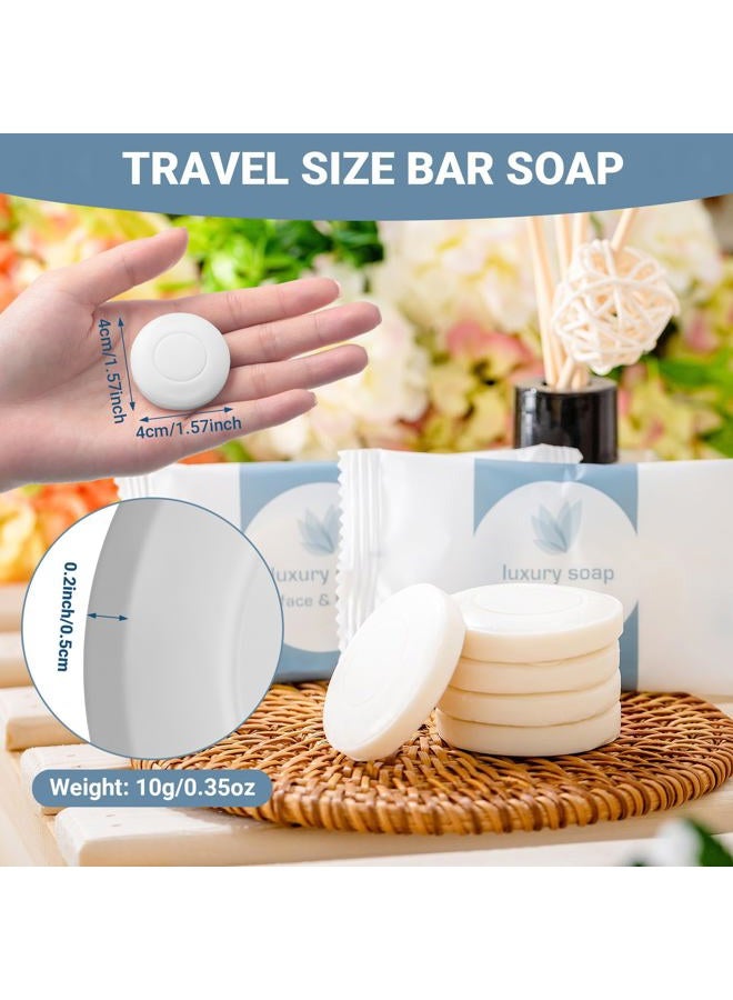 Kacctyen 100 Pcs 0.35oz Mini Bar Soap Bulk Travel Soap Individually Wrapped Bulk Hand Soap Hotel Soap Bars Travel Size Toiletries for Hospitality Guest Bathroom Vacation Rentals - Image 2