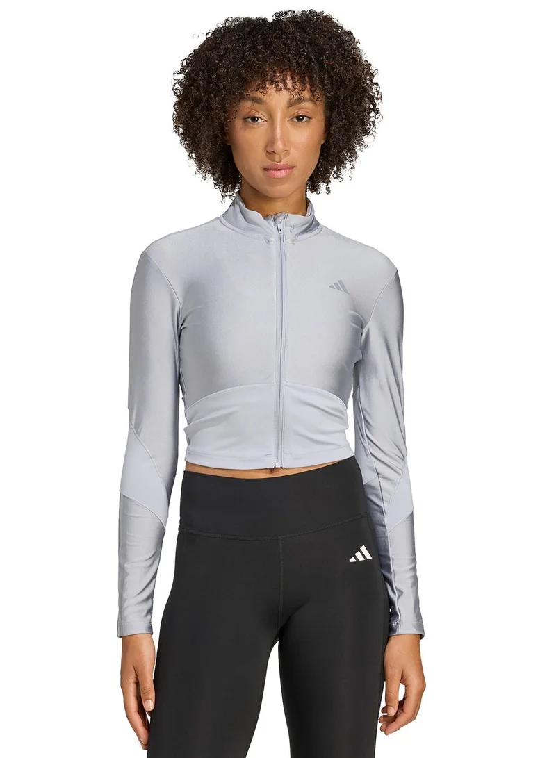 Adidas Adidas Hyg Shn Track J Grey Track Top Track Tops For Women
