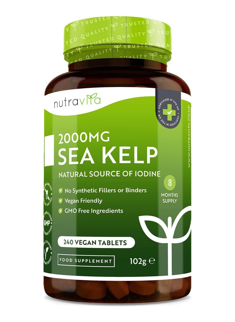 Nutravita - Sea Kelp Supplement, 2000mg - 240 Vegan Tablets (8 Month Supply) - Image 1