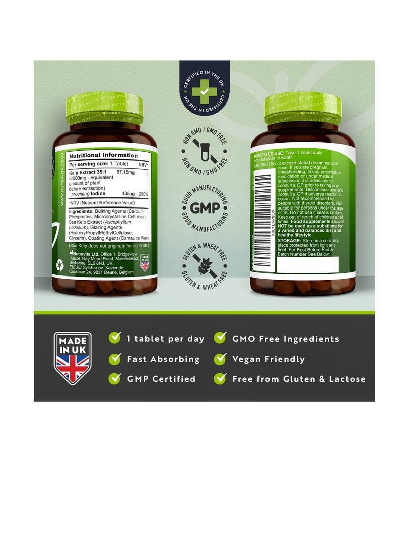 Nutravita - Sea Kelp Supplement, 2000mg - 240 Vegan Tablets (8 Month Supply) - Image 1