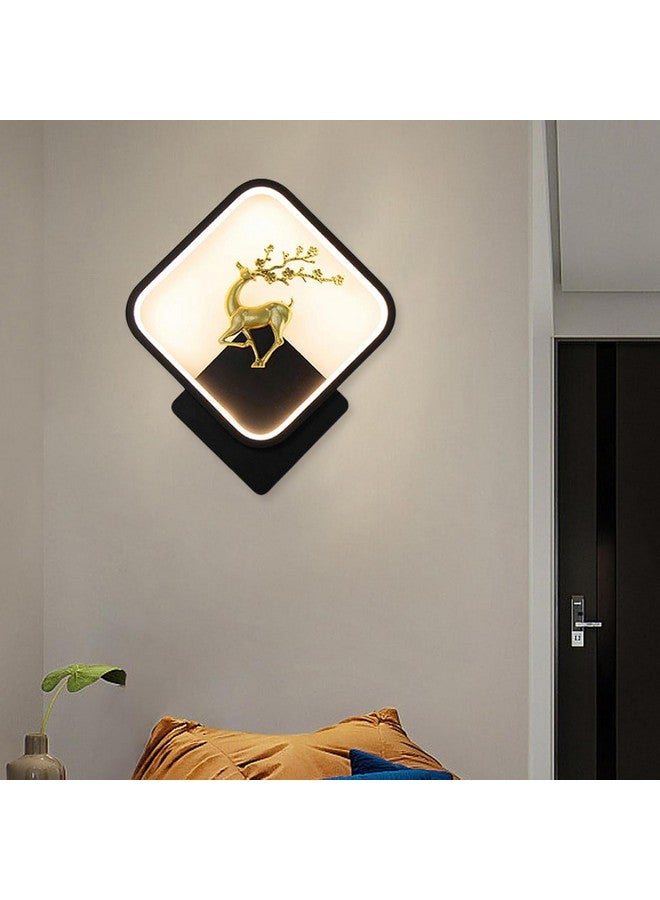 Groeien ABS Pack of 2 Tricolor LED Home Decor Fancy Wall Indoor/Outdoor Decorative Lights for Bedroom,Living Room,Kitchen(Warm+Natural+CoolWhite) (2, hiran-Square) - Image 5