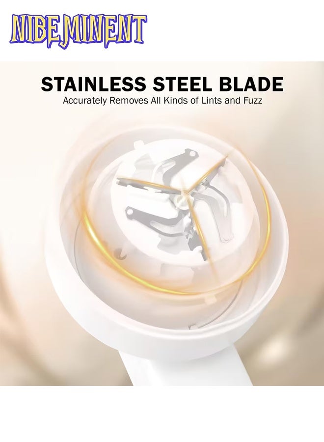 NIBEMINENT Rechargeable Electric Fabric Shaver, Electric Lint Remover, Portable Lint Shaver, Sweater Defuzzer to Remove Pilling, with USB Cable and Cleaning Brush, Lint Balls Bobbles, Cleaning Machine - Image 4