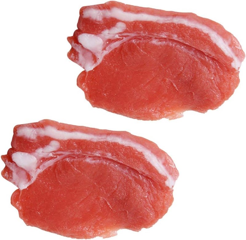 2pcs Simulation Meat Food Fake Cooked Fresh Pork Lifelike Resin Pork Model for Hotel Store Display Photography Props - Image 1