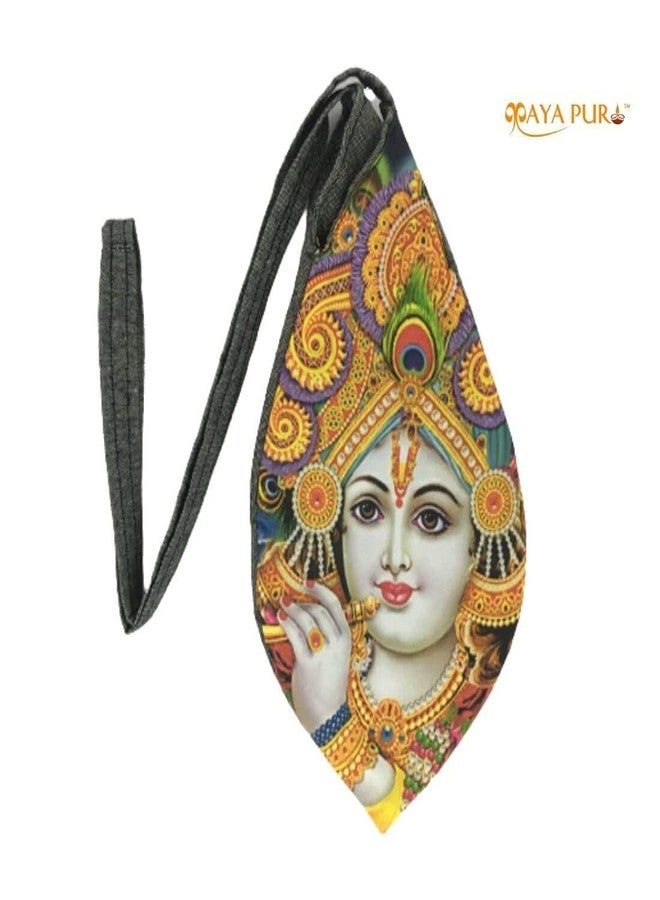 MAYAPURI Cotton Printed Chanting Bag/Beads Bag/Gomukhi Japa Bag with Zip Pocket - Image 5
