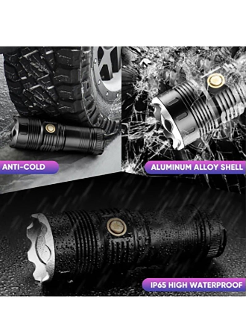 Bukela Rechargeable Flashlight, 100000 High Lumens Super Bright Led Flashlight with 4 Modes Zoom in/out Powerful Handheld Long Distance lighting Torch light - Image 5