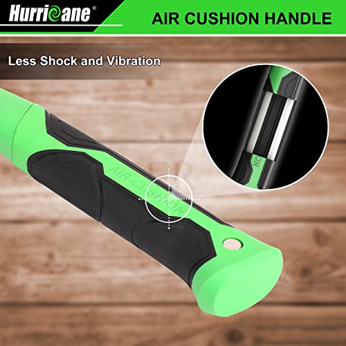 HURRICANE 20 oz Claw Hammer with Magnetic Nail Holder, Straight Rip Claw Hammer with Shock-Absorbing Handle, Heavy Duty One-piece Forged Hammer - Image 2