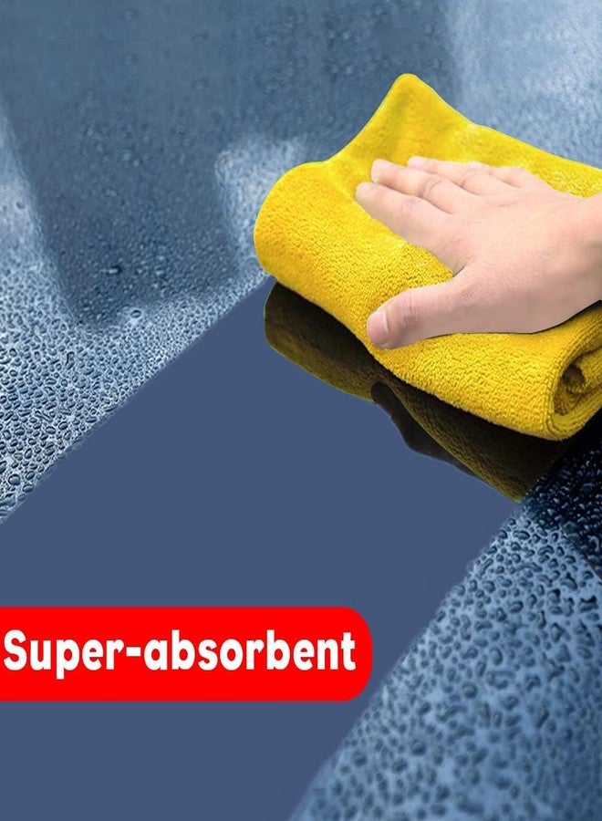SURPRISE PIE Microfiber Cleaning Cloth for Kitchen Housekeeping Dish Electronics Dust Rags Thick Lint Free Car Wash DryingTowel (12"x12") Green/Blue/Orange -6 Pack - Image 5