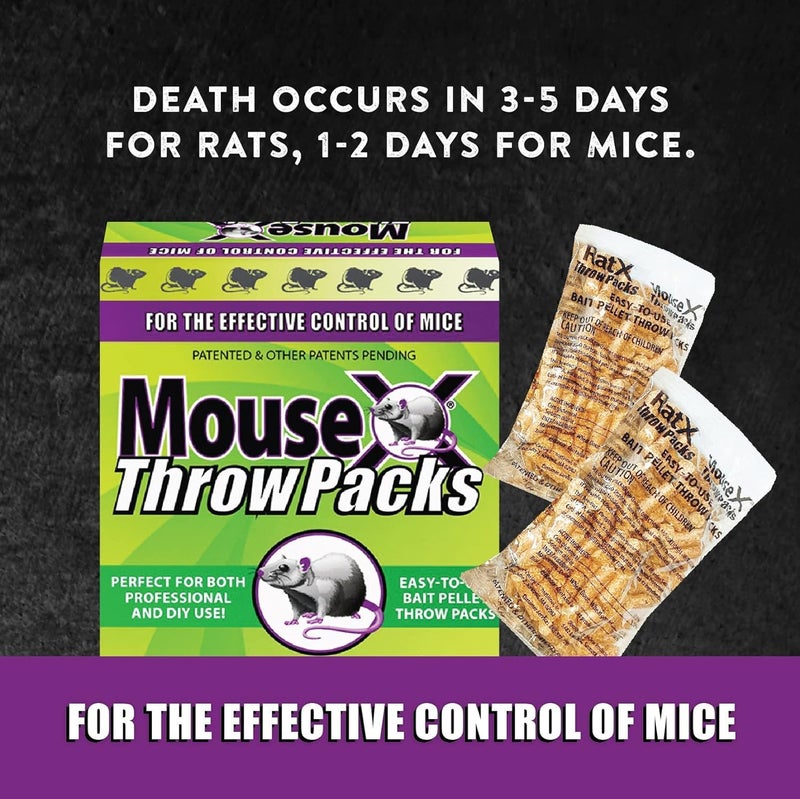 MouseX Throw Packs- for All Species of Rats Mice Safe Around Pets- Pack of 2 - Image 4