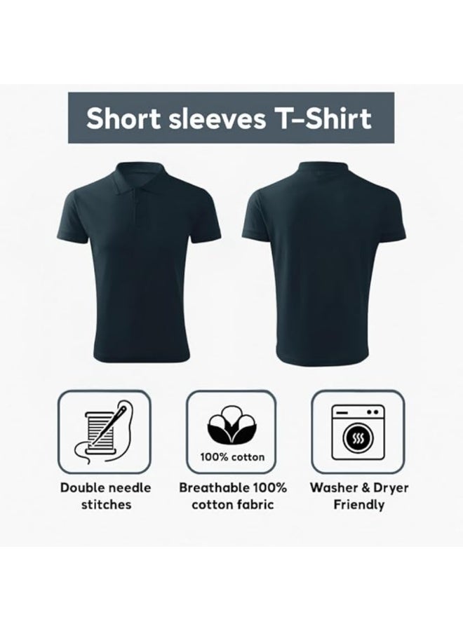 PRINTSHOP4ME Men’s Polo T-Shirt Pack Of 5 | Short Sleeve Collared Cotton Polo Tees | Casual Office Wear Tees For Work,Travel,Outdoor Activities And Everyday Use - Image 5