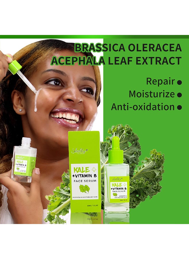 LIYALAN - Kale Vitamin B Double Repair Skin Barrier Moisturizing Facial Liquid Essence - 30ml - Image 1