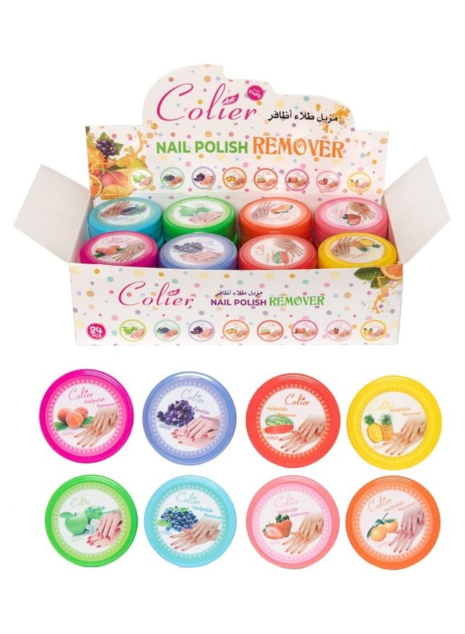 24-Piece Nail Polish Remover Multicolour