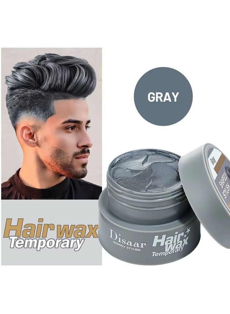 Disaar Shapely Stylish Hair Wax Temporary Instant  Color Easy To Clean Without Damaging Hair Gray - Image 2