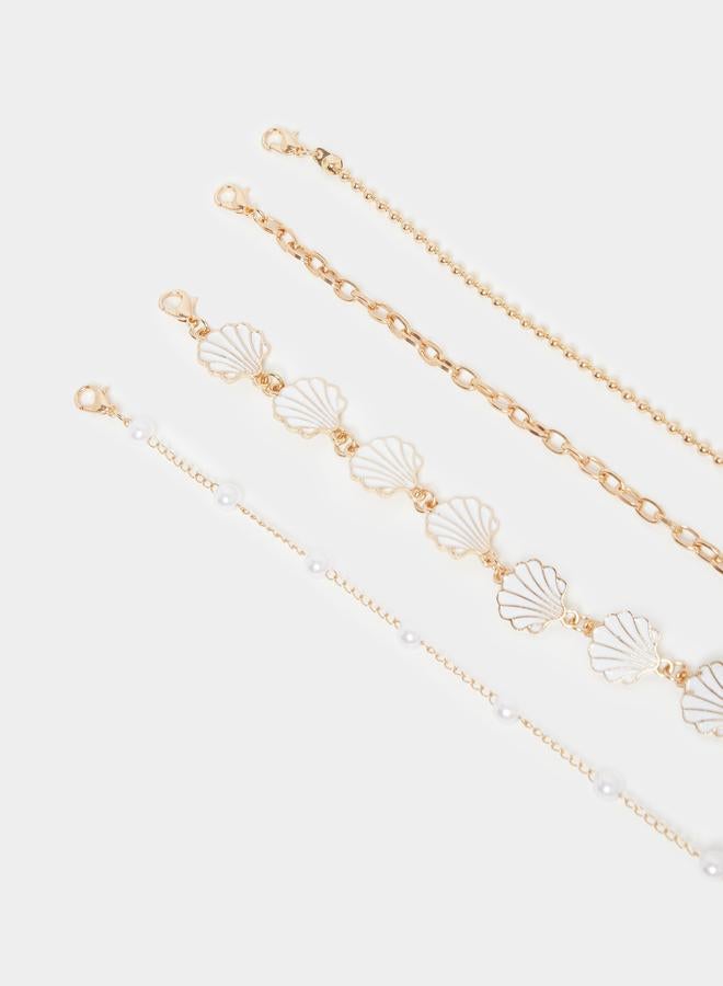 Styli Set of 4 - Shell Charm Assorted Anklet - Image 3