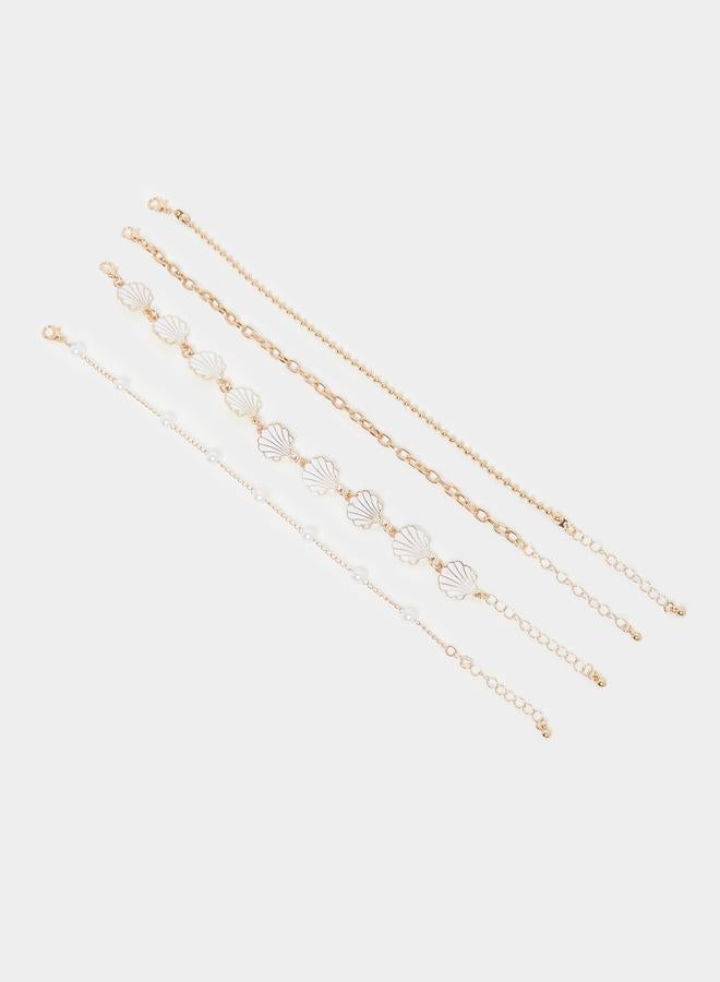 Styli Set of 4 - Shell Charm Assorted Anklet - Image 2