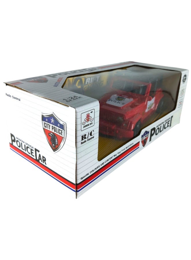GTG TOYS Remote control police car, modern design, plastic, radio control, red, for children aged 3 years and up - Image 2