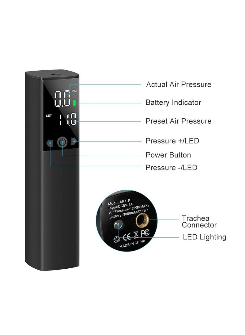 Y&D Electric Ball Pump, for Sports Balls Basketball Air Pump with Lcd Display, Rechargeable Football, Basketball, Volleyball, Rugby, Soccer, Beach Ball, Swimming Ring, Easy to Carry Out  - Image 4