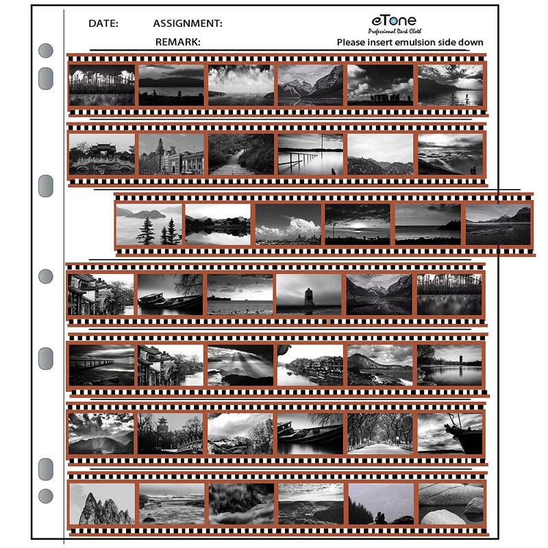 eTone 50x eTone Archival Storage Sheets 135 35mm Negative Page Preservers (50X135) - Image 1