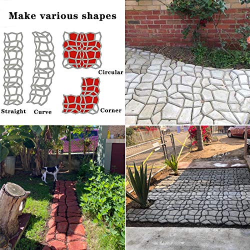 VanSmaGo Plastic Stone Mold, Vinus Pathmate Stone Mold Paving Pavement Concrete Mould Stepping Stone Paver Walk Way,Multicolor, 22.9 x 7.6 x 42.9 Centimeters - Image 5