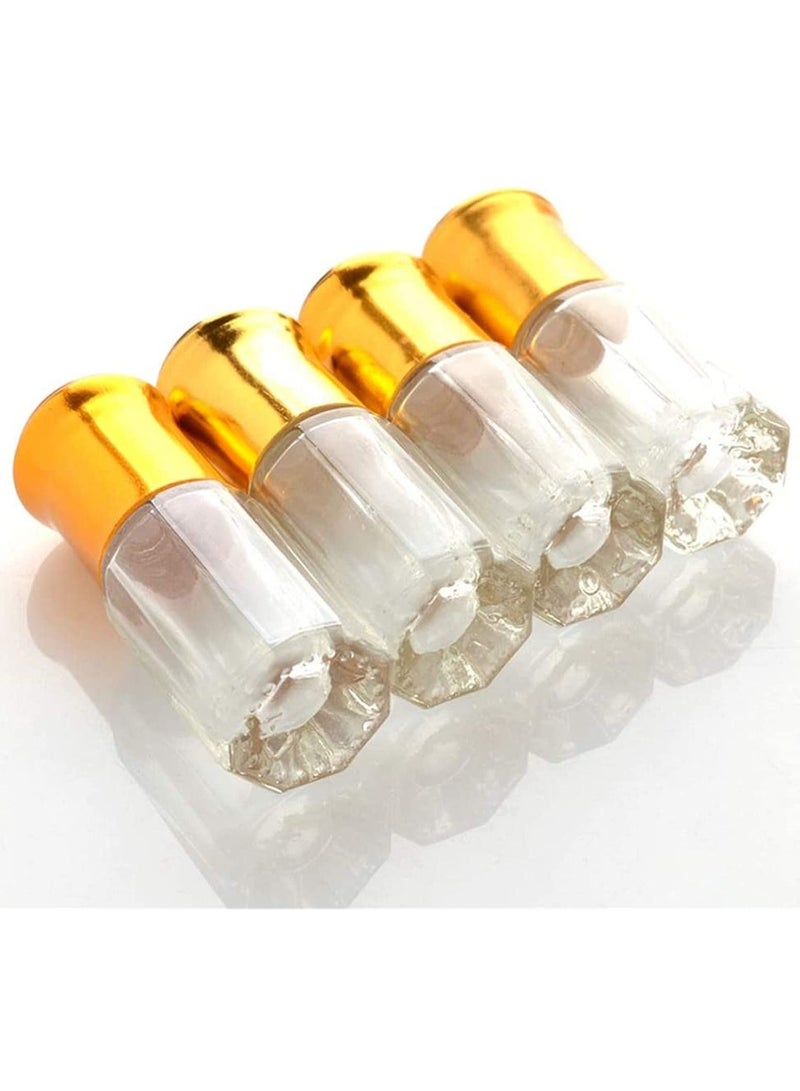 10 Pcs Glasses Roll on Bottles Refillable Empty Perfume Bottle Travel Essential Oil Roller Bottles Perfumes Bottles Container 3 ml Random Color - Image 5