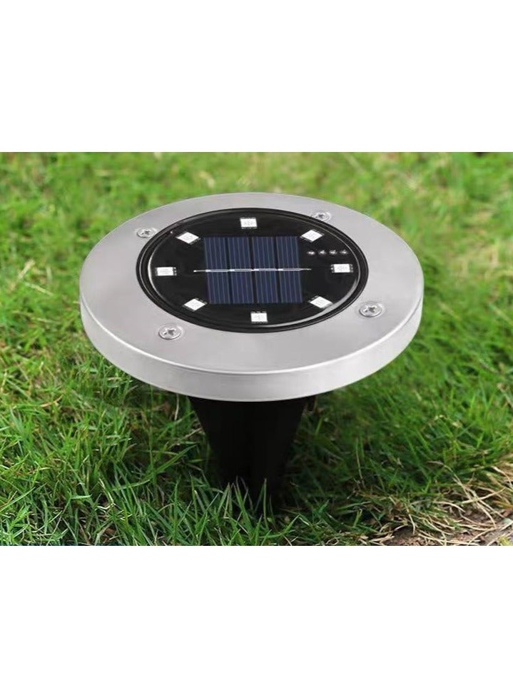 mooni A set of outdoor lights with powerful solar powered LED lights for gardens  outdoor places, and decoration with a built in battery and strong light diameter 11.6 cm  4 pieces - Image 1