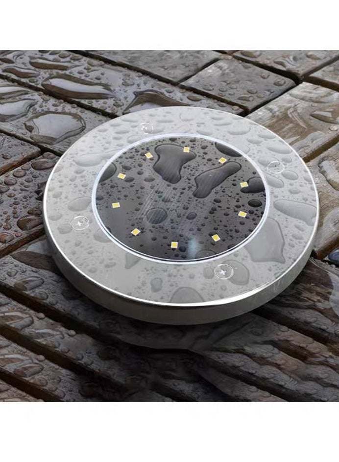 mooni A set of outdoor lights with powerful solar powered LED lights for gardens  outdoor places, and decoration with a built in battery and strong light diameter 11.6 cm  4 pieces - Image 2