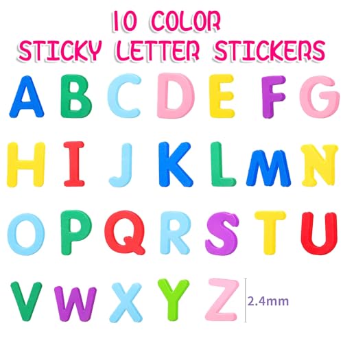 Natonhi 1050Pcs Letter Stickers Foam Letter Stickers,10 Colors Self Adhesive A-Z Alphabet Stickers Craft Supplies Stickers for Kids School Project Party Decorations（1.1x 0.9 in） - Image 5