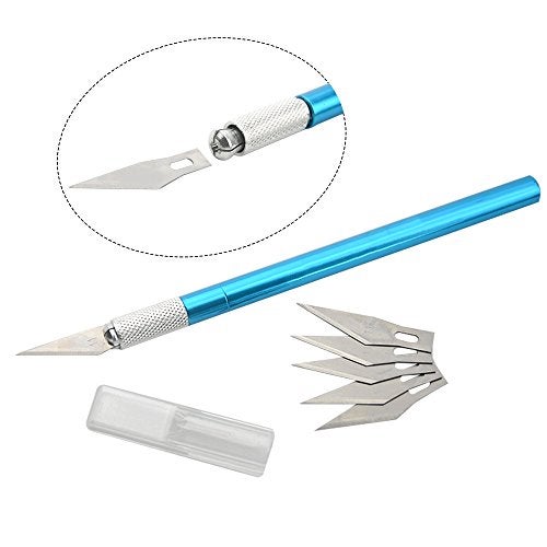 BXQINLENX Professional 17 PCS Model Tools Kit Modeler Basic Tools Craft Set Hobby Building Tools Kit for Gundam Car Model Building Repairing and Fixing(L) - Image 3