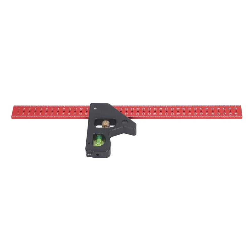 Aluminum Alloy Adjustable Sliding Ruler 90 45 Degree Angle Measurement Tool 40cm Length - Image 2